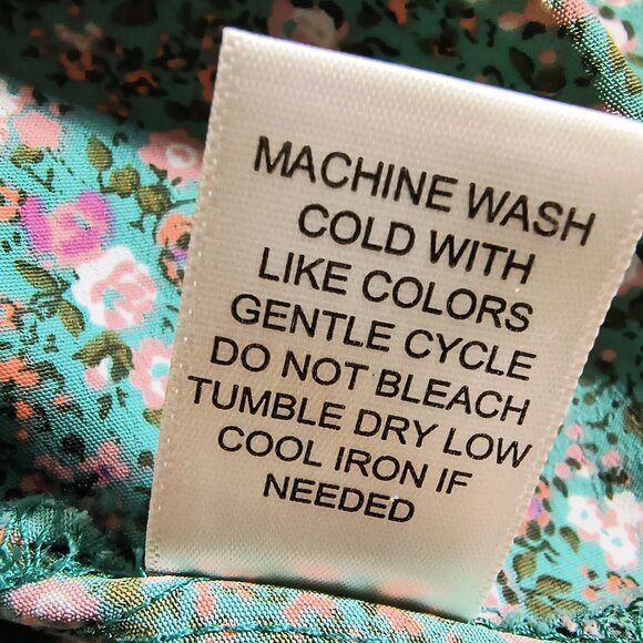 Altar'd State Green & Pink Floral Flowy Maxi Skirt Small - Picture 10 of 11